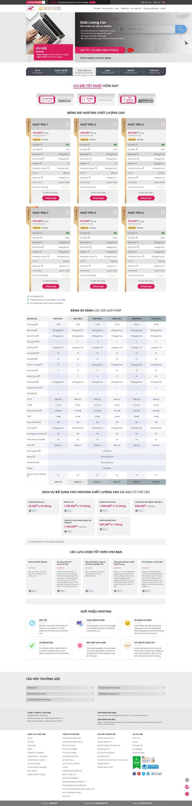 Dịch vụ hosting và domain 2